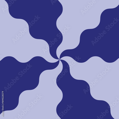 Abstract blue background with waves and map-inspired vector design