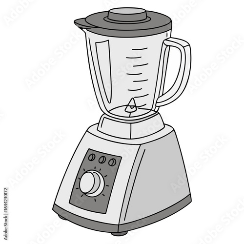 Illustration of a blender isolated on white background for kitchen use