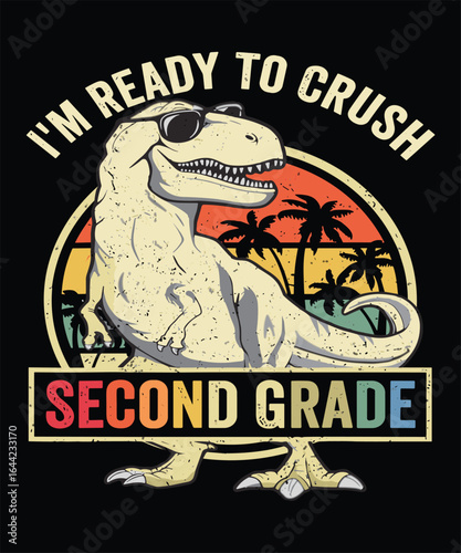 This 2nd grade first day of school design is a great present for youth, kids, boys or girls ready to crush or teacher appreciation week, back to school