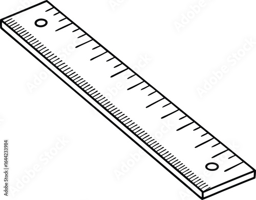 vector illustration of a ruler in white background