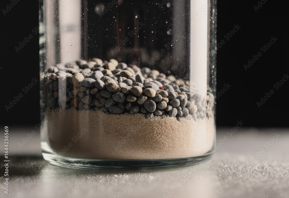© Aliaksandr Barouski - Natural water filtration system using sand and gravel in a glass container