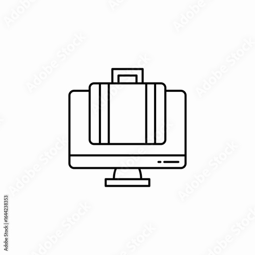 online business portfolio  icon sign vector