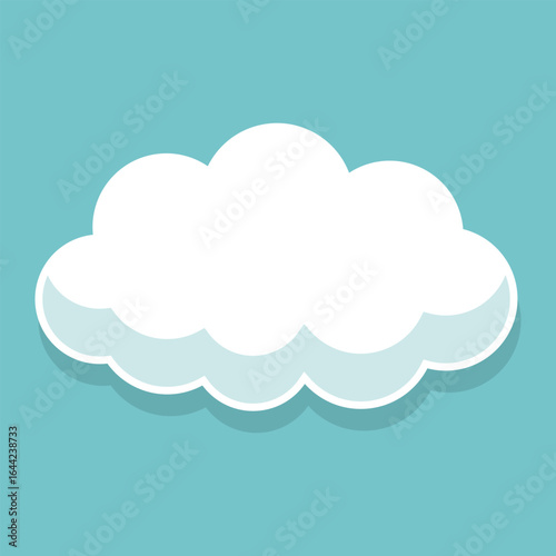 Cloud Vector Illustration.Weather cloud icon, cartoon style