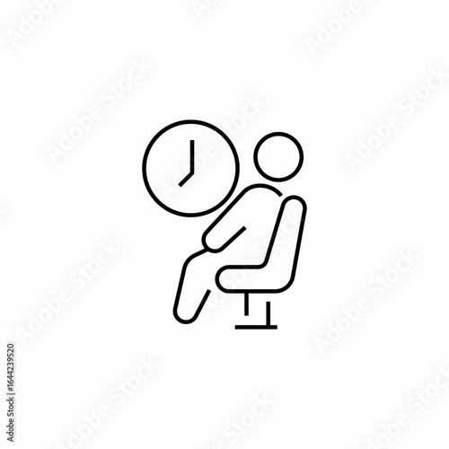 waiting person icon  icon sign vector