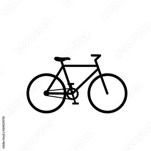 Simple Black and White Bicycle Icon a Minimalist Design for Transportation Recreation and Healthy Lifestyle Concepts on a Clean White