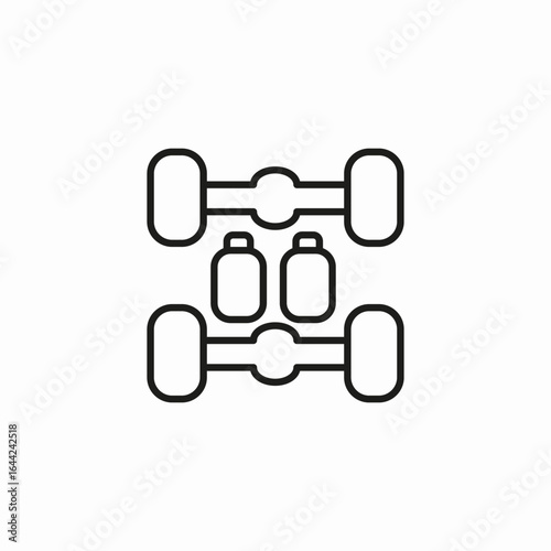 car axle battery icon sign vector