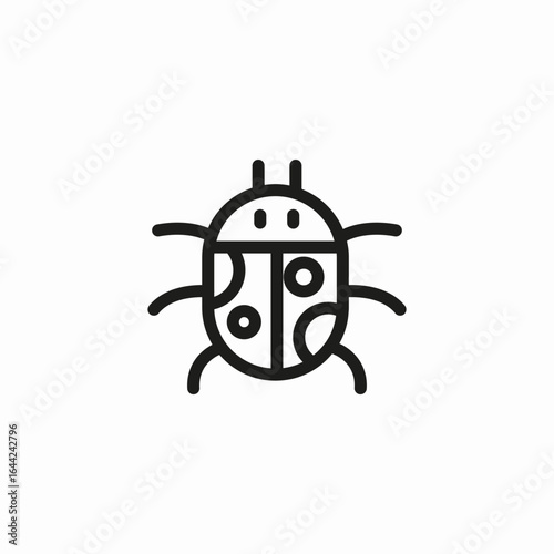 cute ladybug icon sign vector