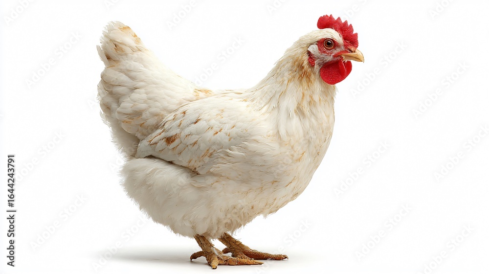 Fototapeta premium Fresh Chicken on Clean White Background for Culinary Projects and Cooking Illustrations