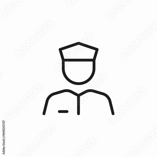 male bellhop uniform icon sign vector