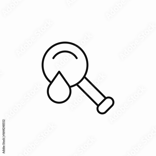 magnifying glass drop icon sign vector