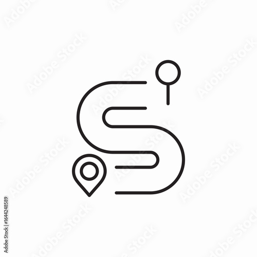 icon vector path way direction