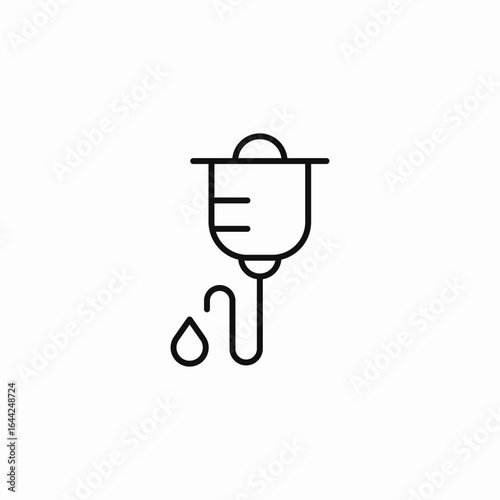 medical intravenous drip icon sign vector