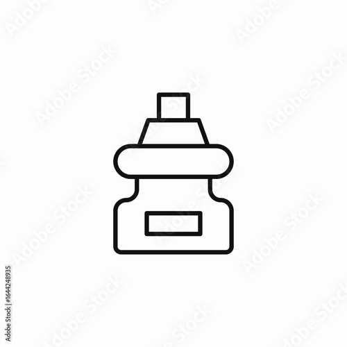 mouthwash bottle hygiene icon sign vector