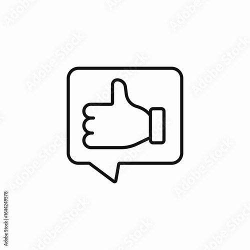 thumbs up like icon sign vector