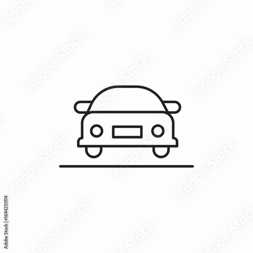 icon vector  car on the road 