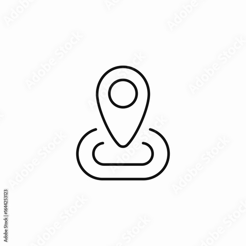 location pin circle icon sign vector