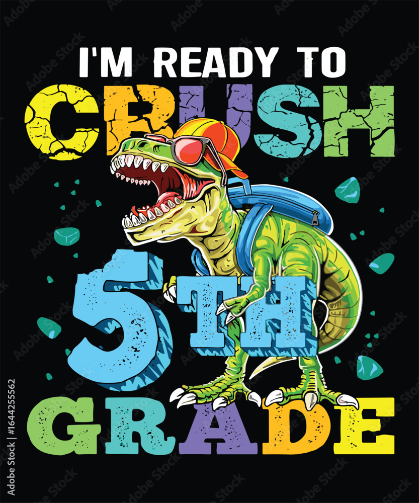Obraz premium Grab this Design as an awesome outfit for your men women, family members, friends, coworkers on 5th grade first day of school, back to school