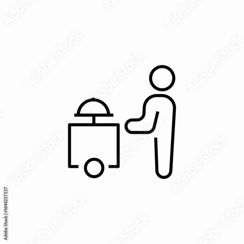 person with bellhop  icon sign vector