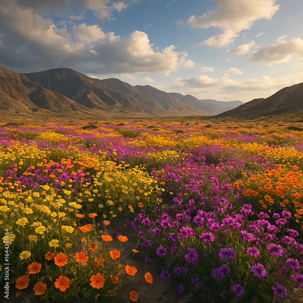 Fototapeta premium Desert Bloom After Rain