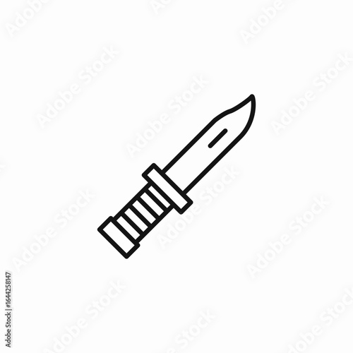 tactical camping knife icon sign vector