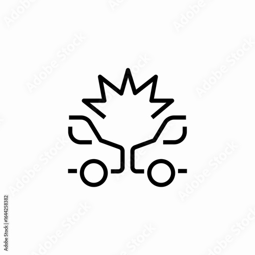 two cars colliding  icon sign vector