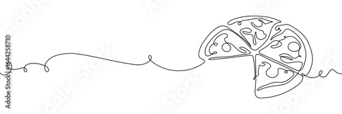 Pizza continuous one line vector slice icon cheese food hand. Continuous one line pizza drawn background sketch illustration set isolated pizzeria outline symbol doodle italy menu eat piece art design