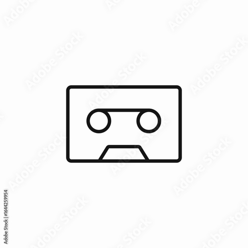 audio cassette tape icon sign vector