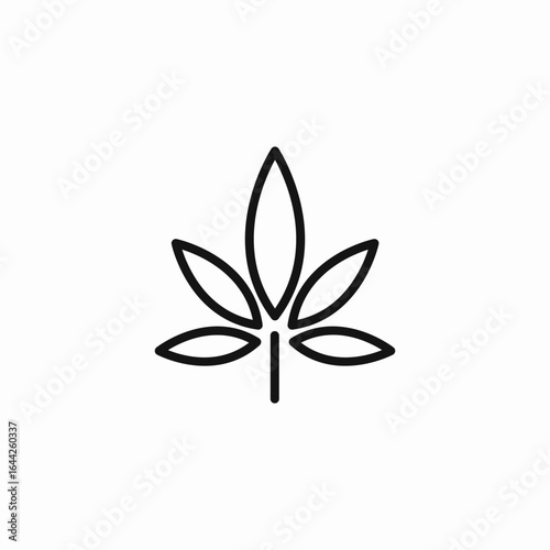 cannabis leaf plant icon sign vector