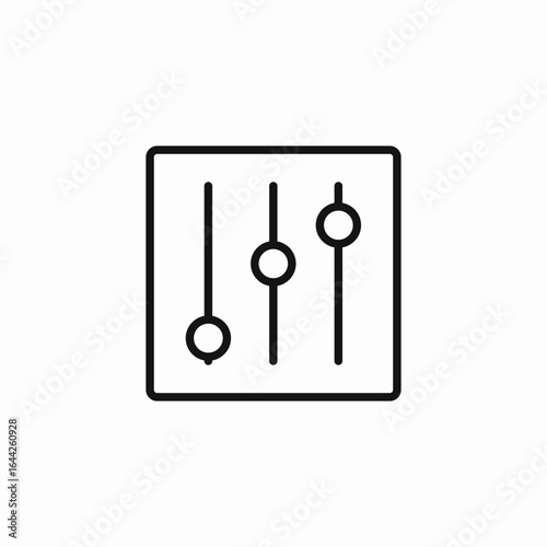 equalizer knobs control icon sign vector