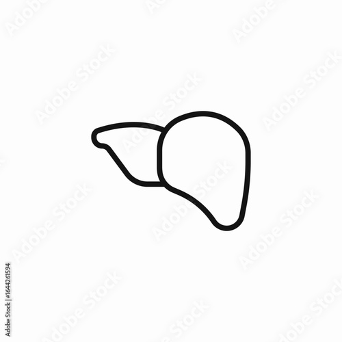 human liver organ icon sign vector