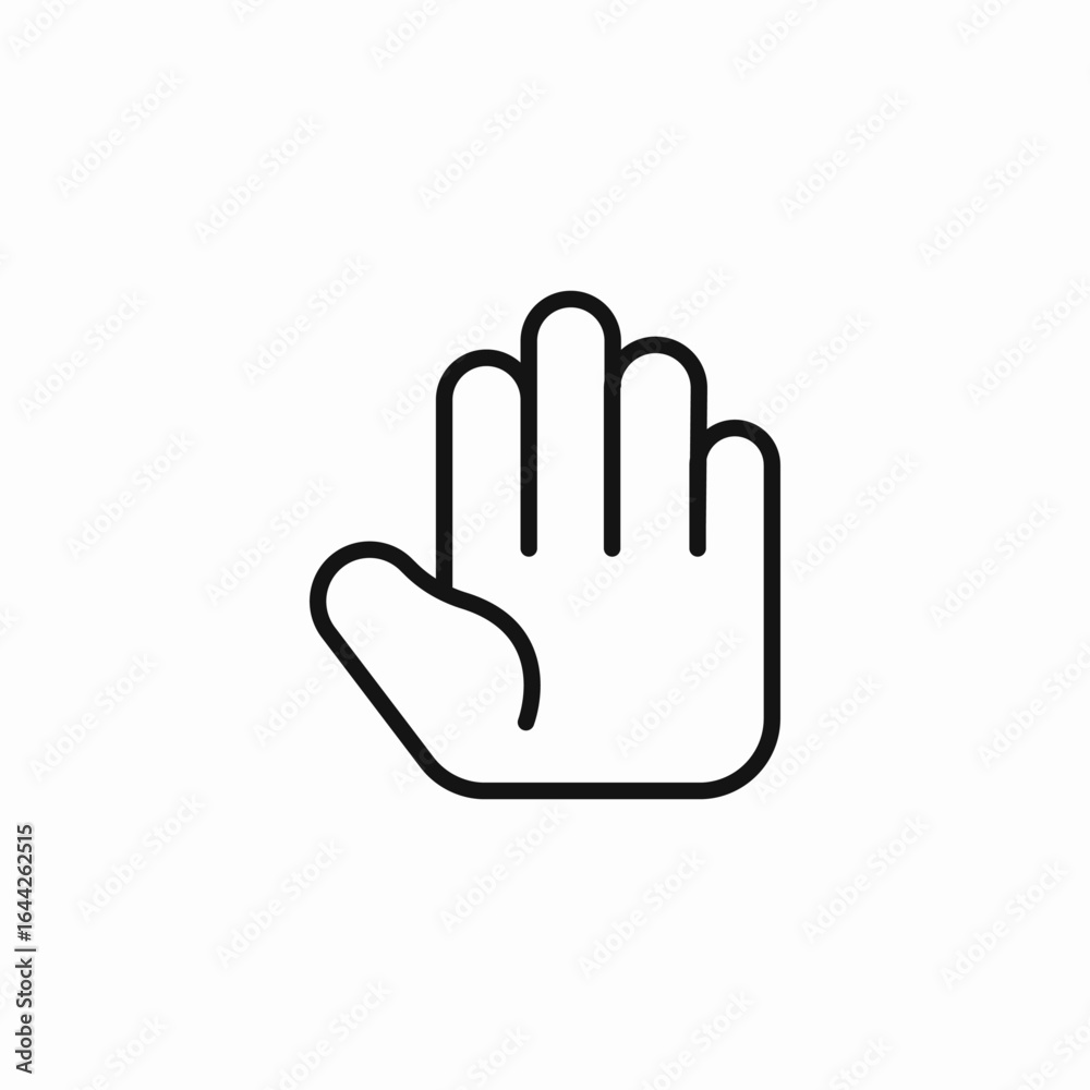 open palm hand icon sign vector open palm hand icon sign vector
