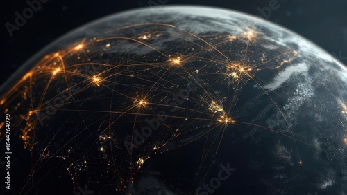 Obraz na płótnie Global network of cities