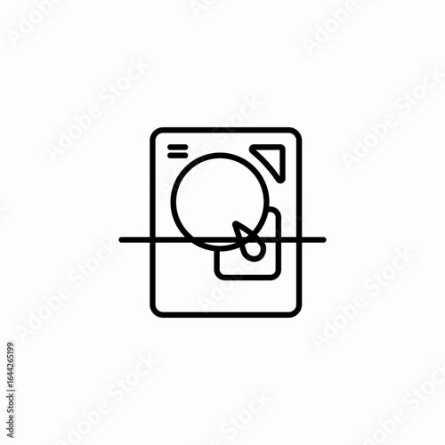 hard drive blocked icon sign vector