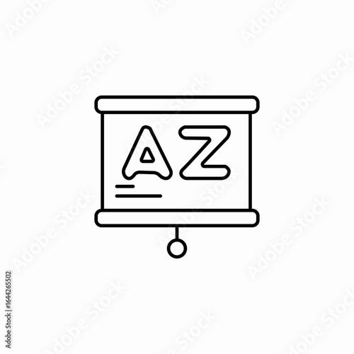 language lesson board icon sign vector