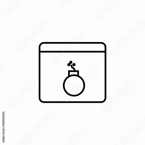 logic bomb exploit icon sign vector
