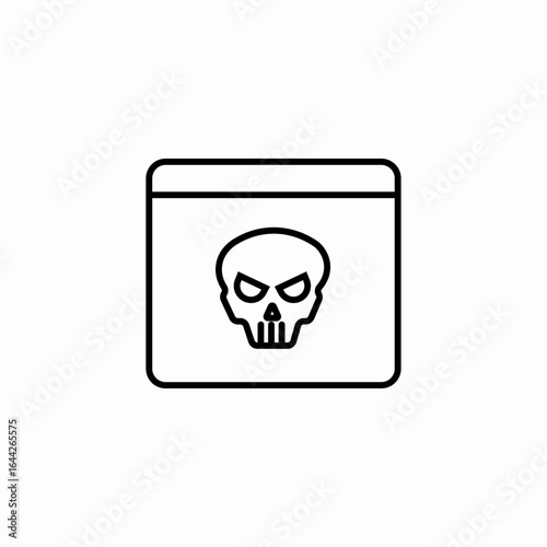 malware computer virus icon sign vector