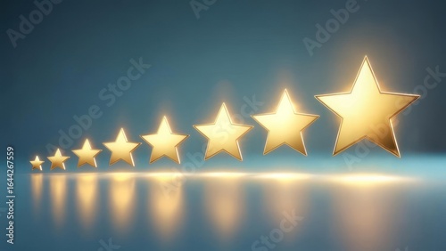 Golden stars on a blue background