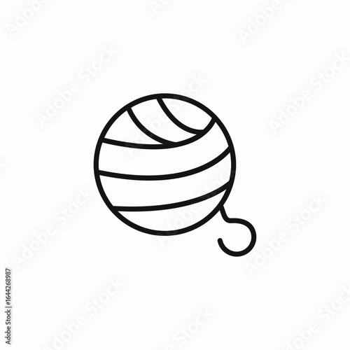 ball of yarn icon sign vector