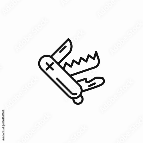 hunting knife tool icon sign vector