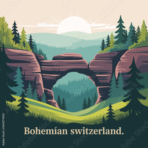 Bohemian Switzerland Pravčická Brána Nature Poster