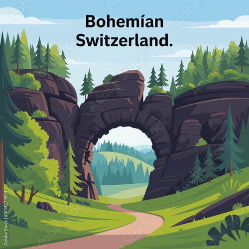 Bohemian Switzerland Pravčická Brána Nature Poster