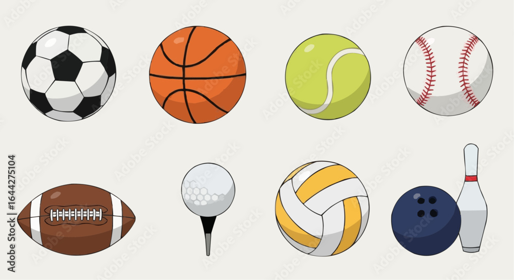 Fototapeta premium Sport balls set