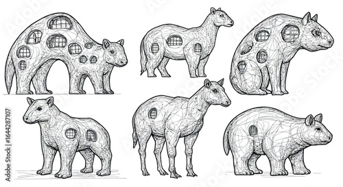 Wireframe animal homes: creative architectural zoo designs