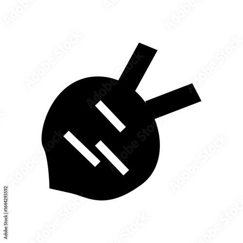 vector beetroot black glyph icon