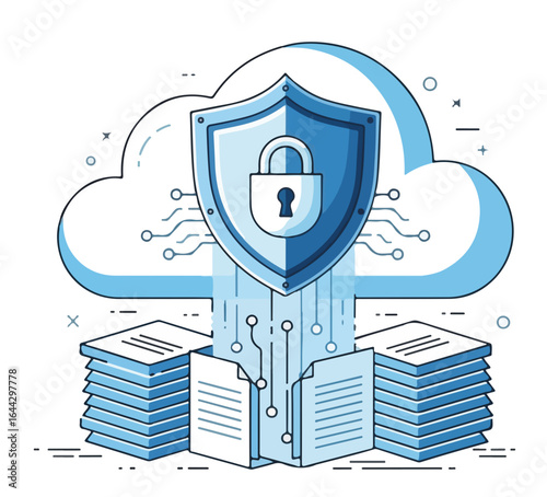 Cloud security safeguards data storage, emphasizing file protection, and secure data transmission. Cloud security measures ensure confidential files remain safe with restricted access protocols,