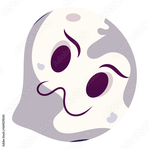 Isolated halloween spooky ghost character Vector