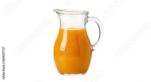 Isolated glass pitcher of orange juice