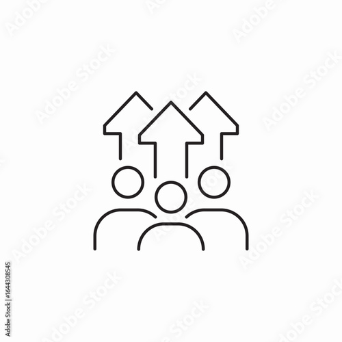collective growth icon sign vector