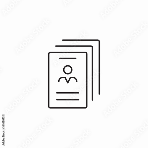 stacked documents icon sign vector
