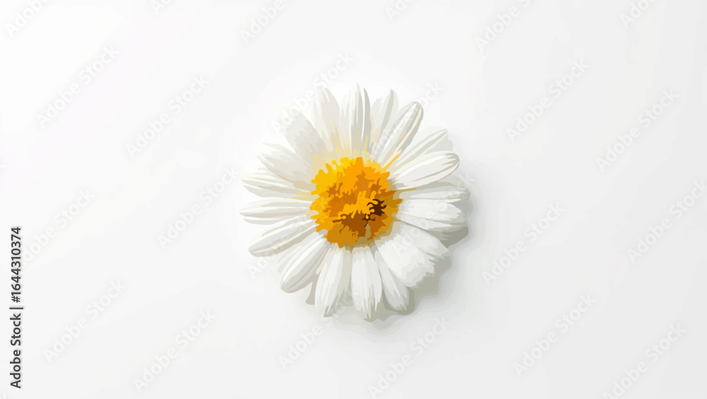 Obraz premium Daisy blossom close-up on a white background